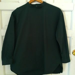 Dark green Muji blouse